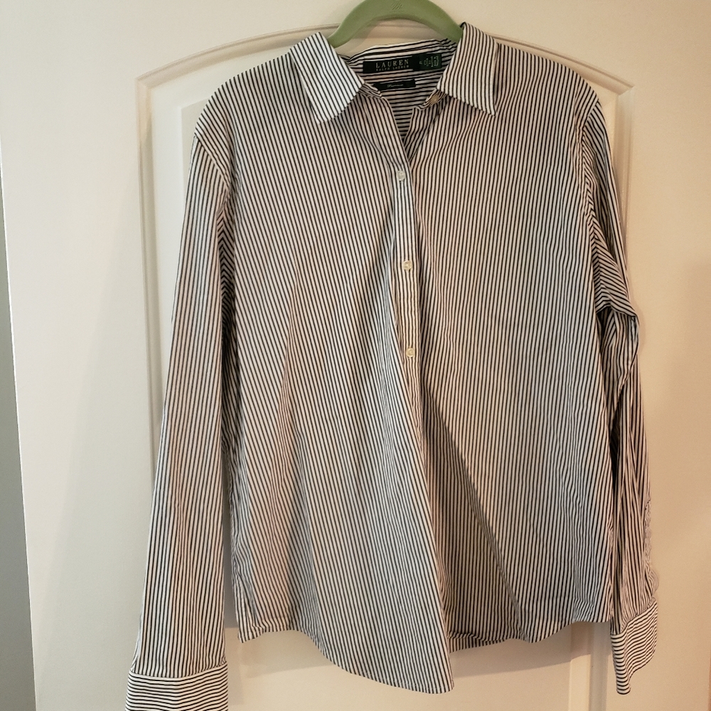 Black and white Ralph Lauren dress shirt